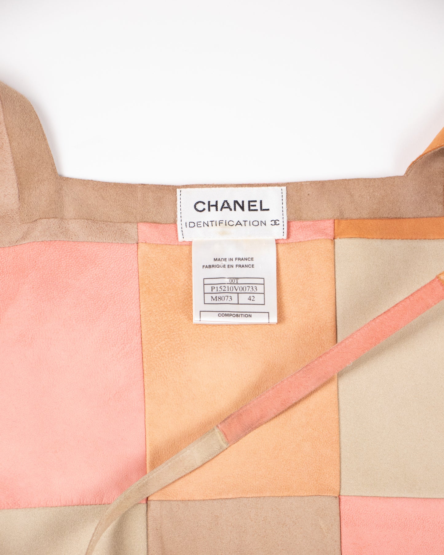 S/S 2000 Chanel Suede Patchwork Top M
