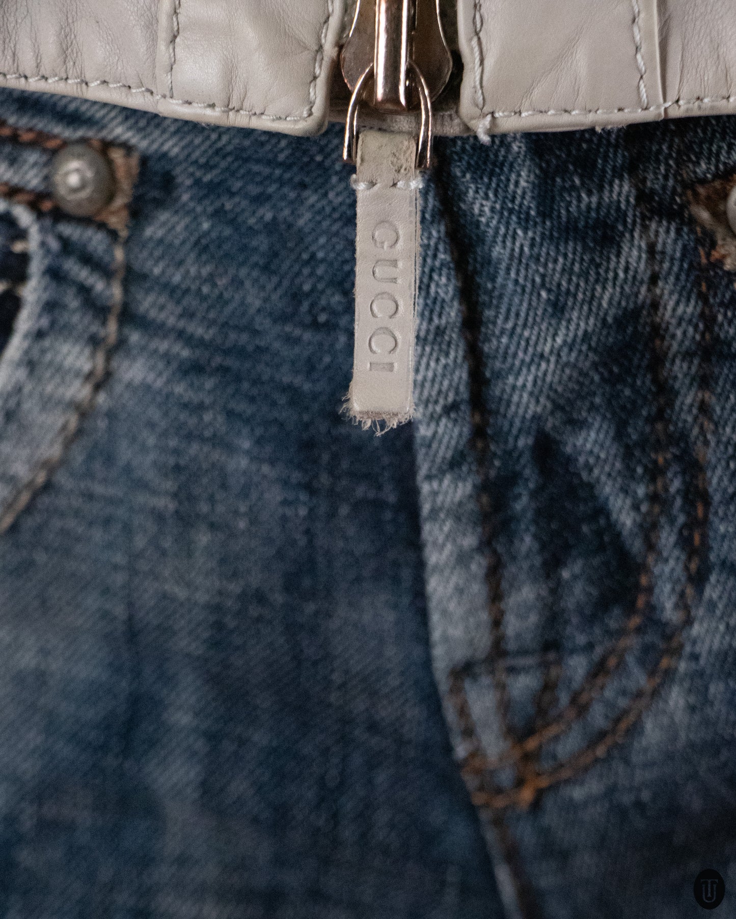 00's Gray Gucci Leather Jacket M