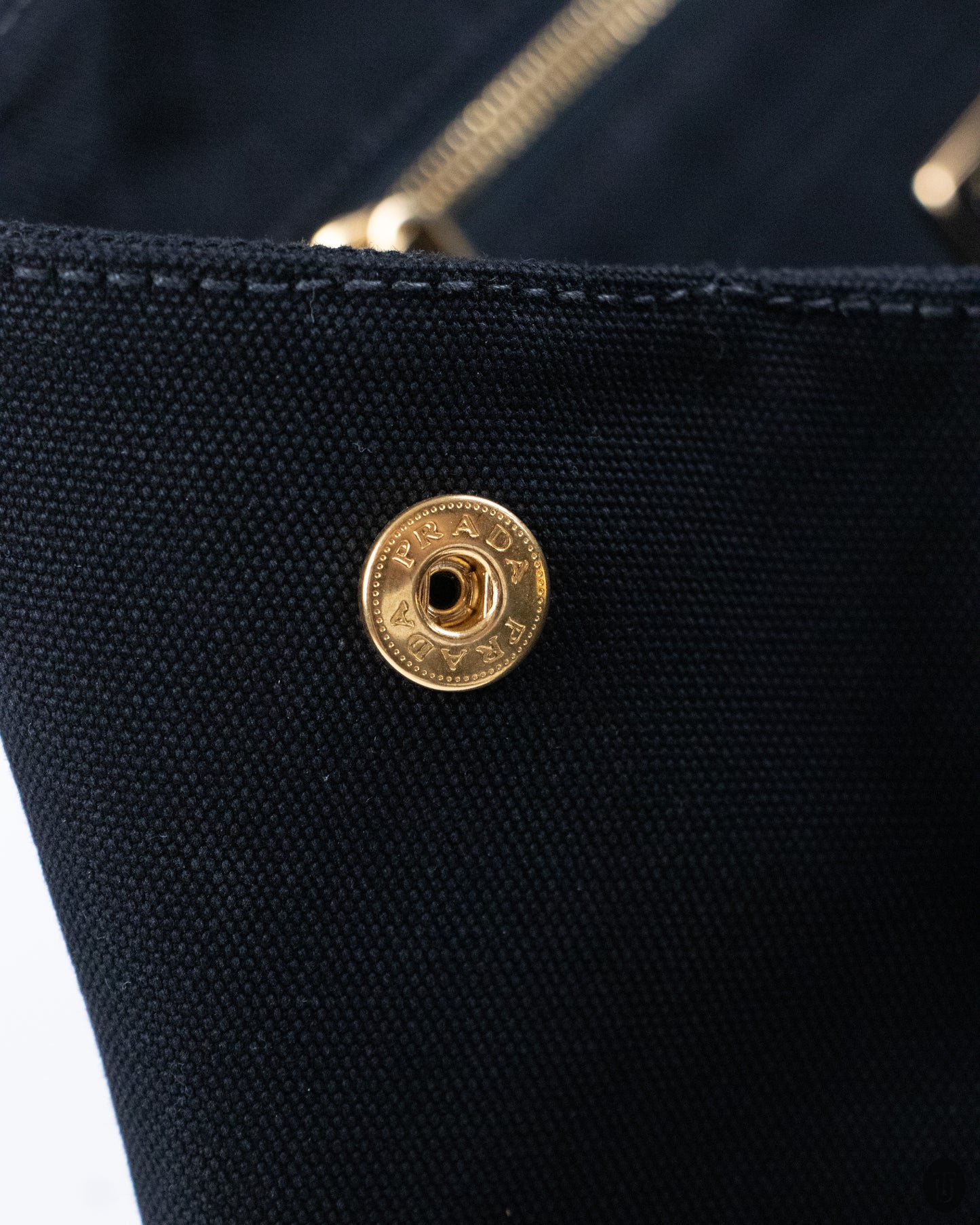 00's Prada Rhinestone Studded Canapa Tote