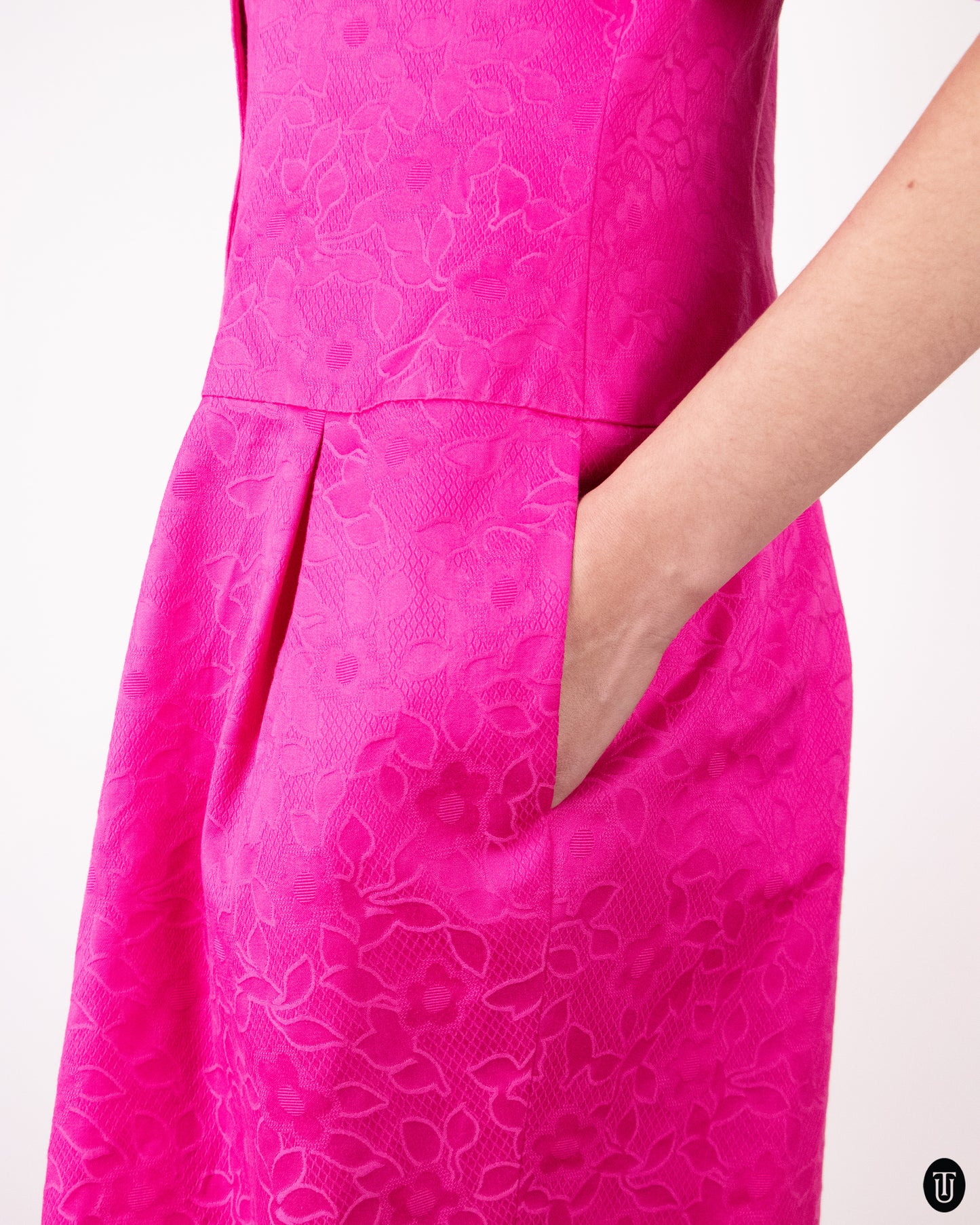 70's Guy Laroche Pink Statement Dress L