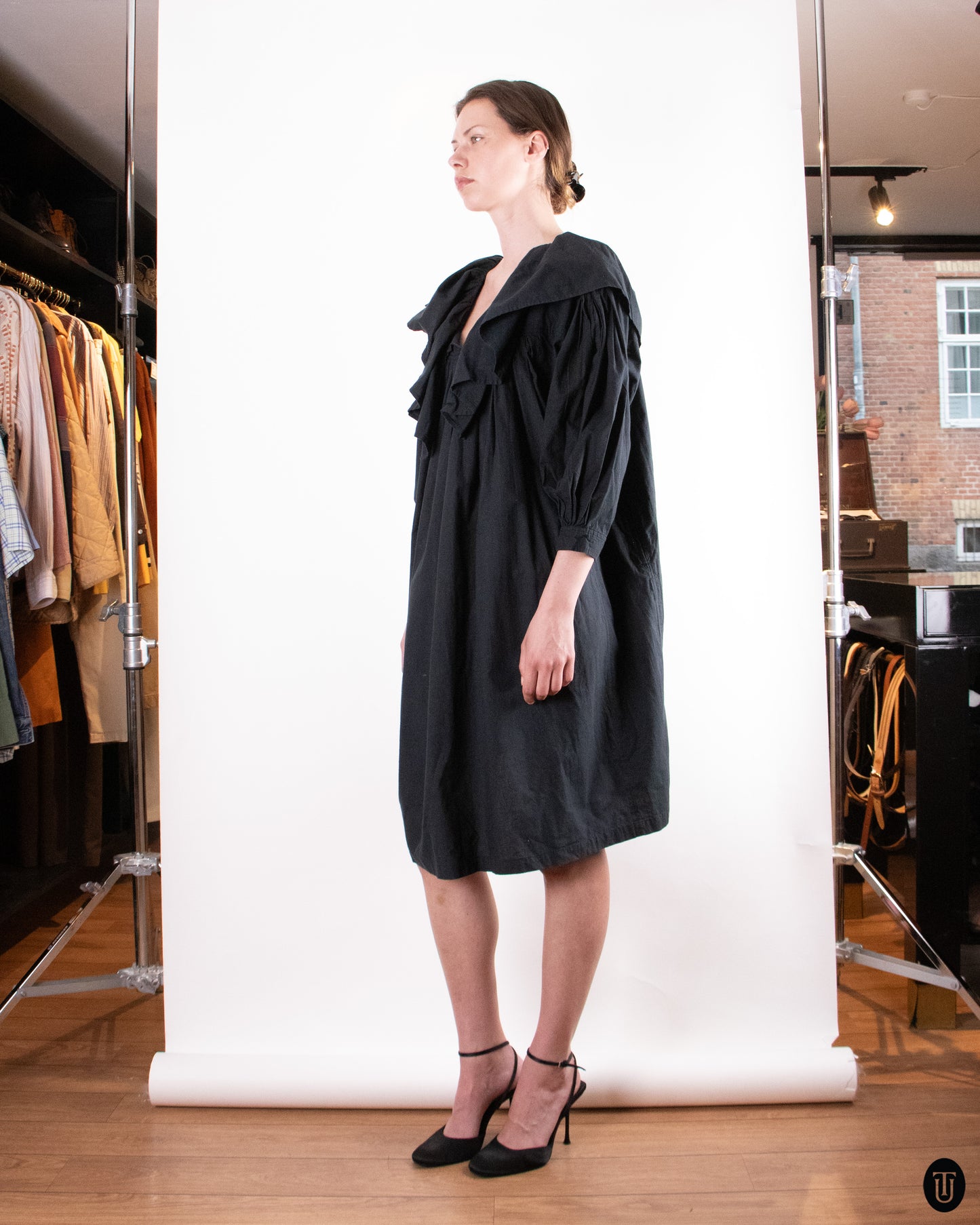 00's Comme Des Garçons Ruffled Boxy Dress M