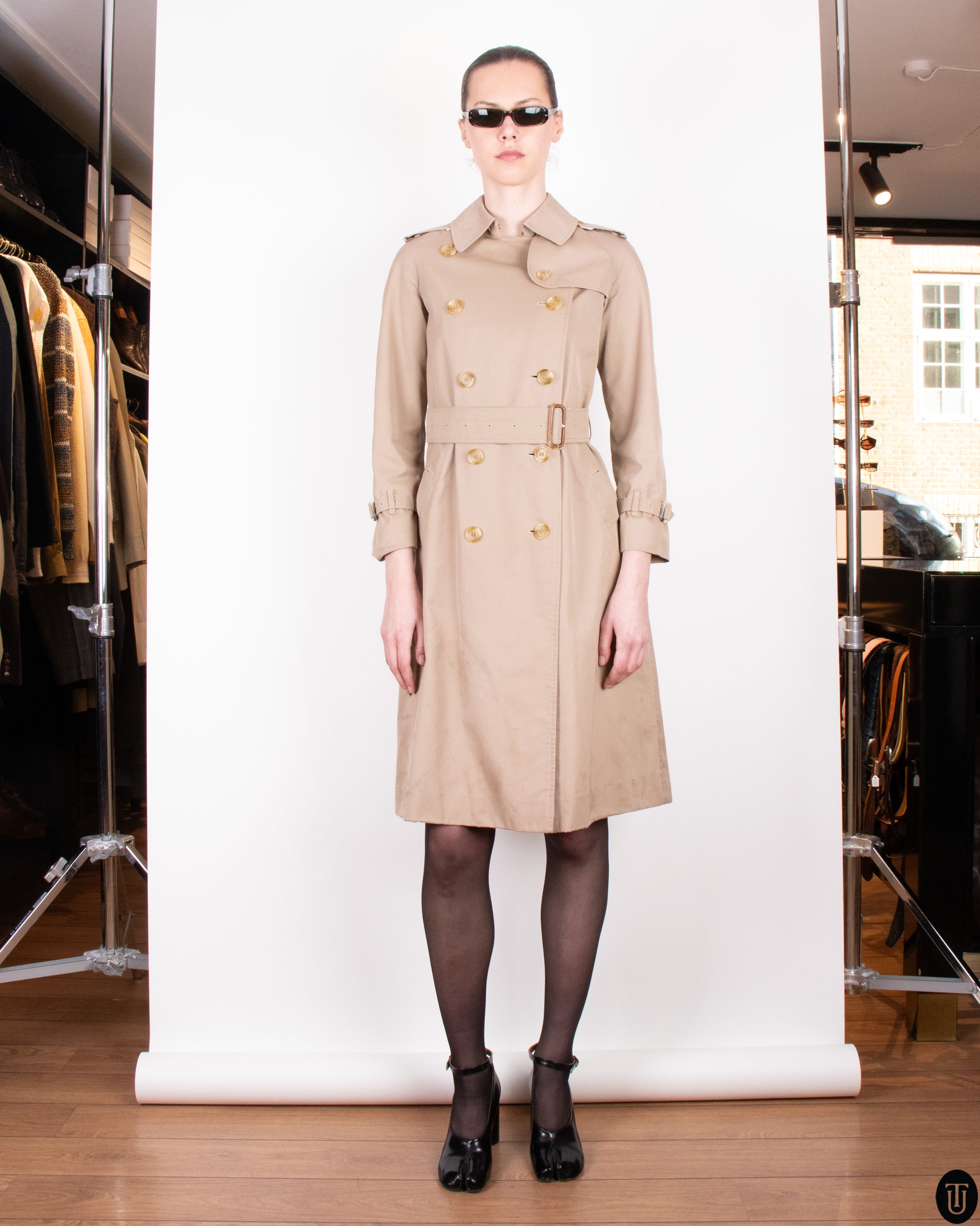 70s Burberry Trench Coat XS