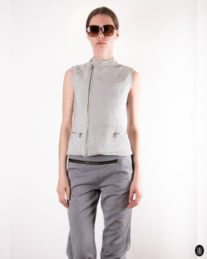 00's Hermès Silk Vest M