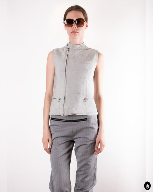00's Hermès Silk Vest M