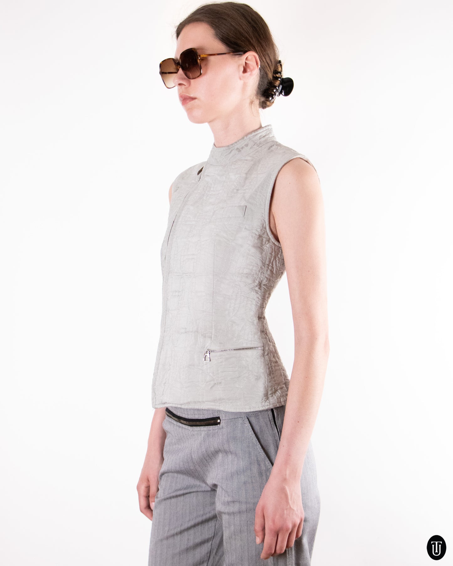 00's Hermès Silk Vest M