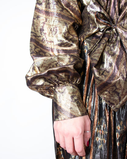 1980s Calvin Klein Metallic Party Ensemble XS