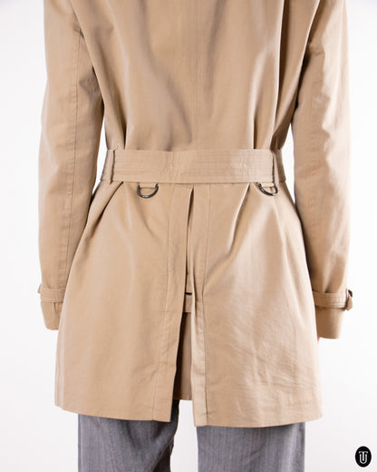 00's Burberry Beige Cotton Trench Coat S