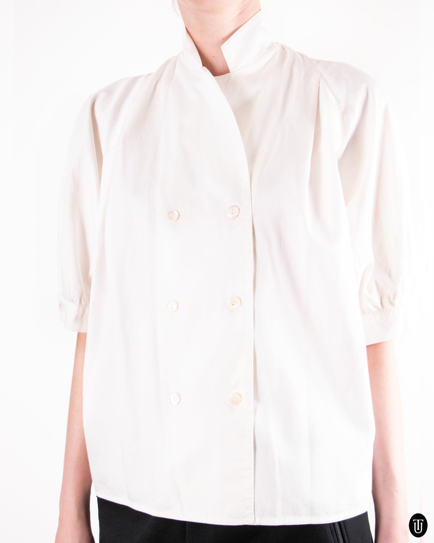80's Max Mara Classic Cotton Blouse M