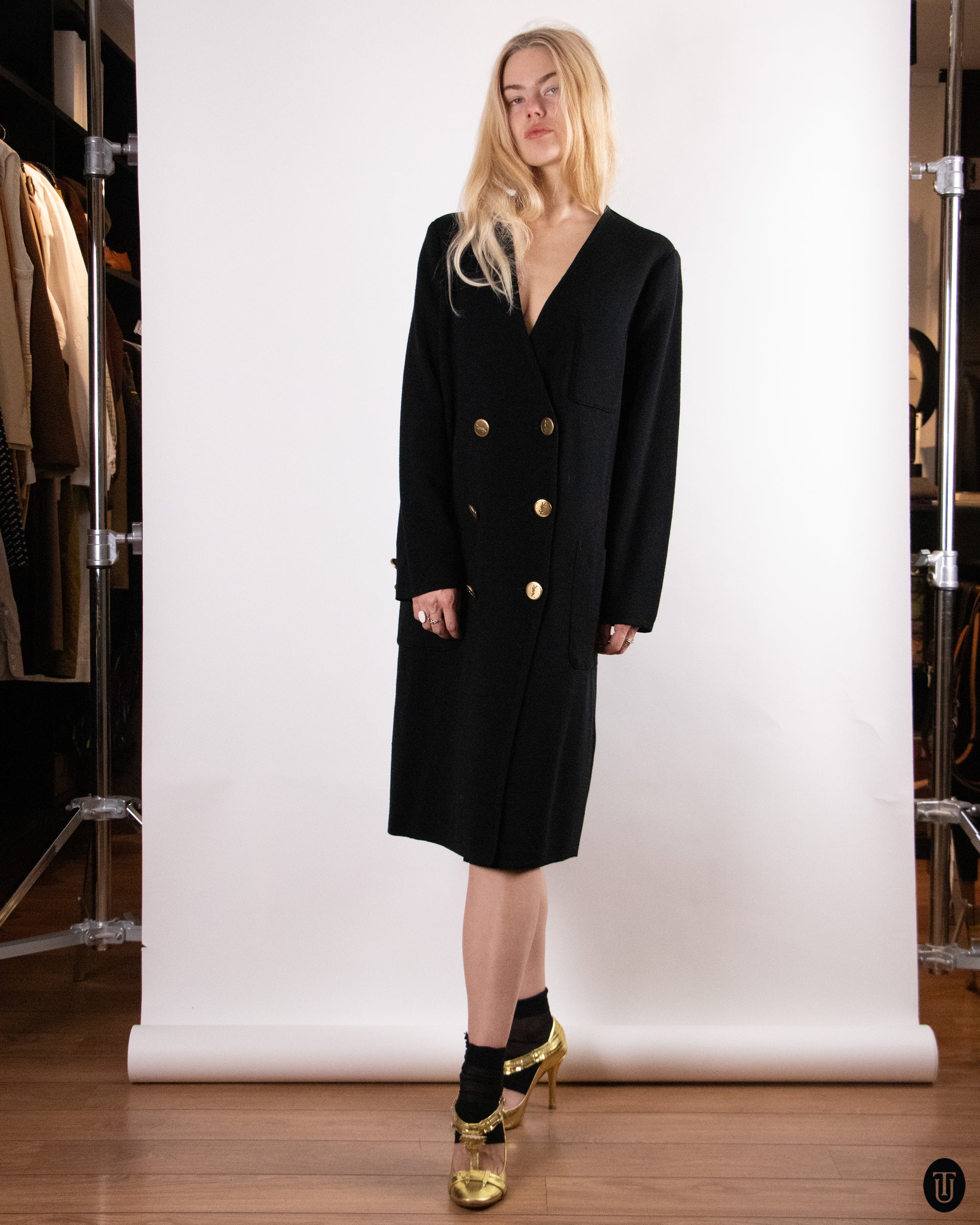 70's Yves Saint Laurent Wool Cardigan L