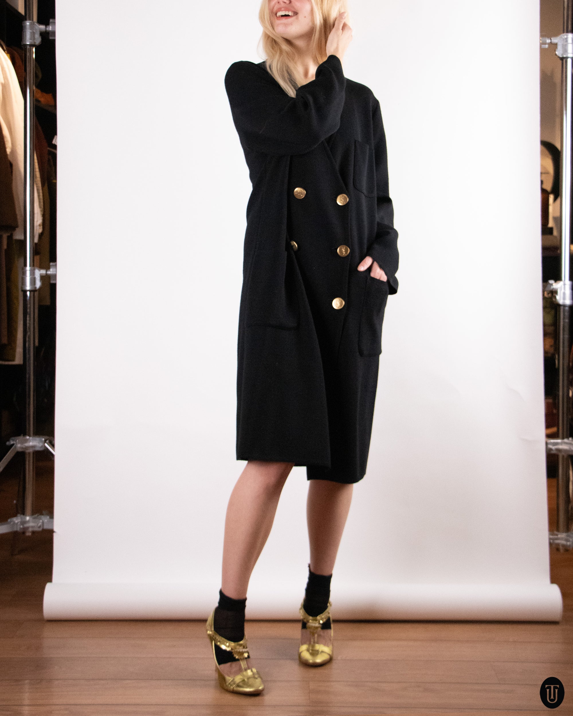 70's Yves Saint Laurent Wool Cardigan L