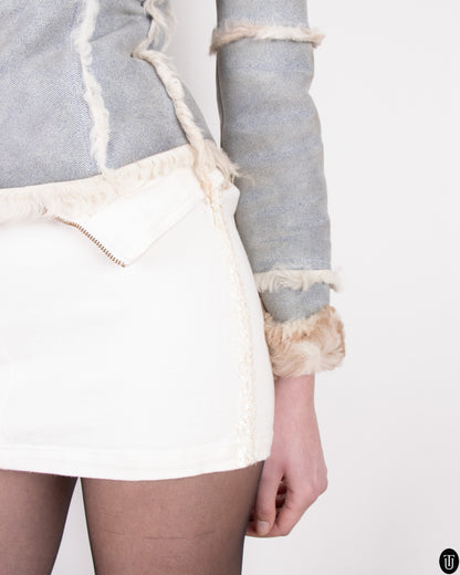00's D&G Suede and Shearling Jacket S