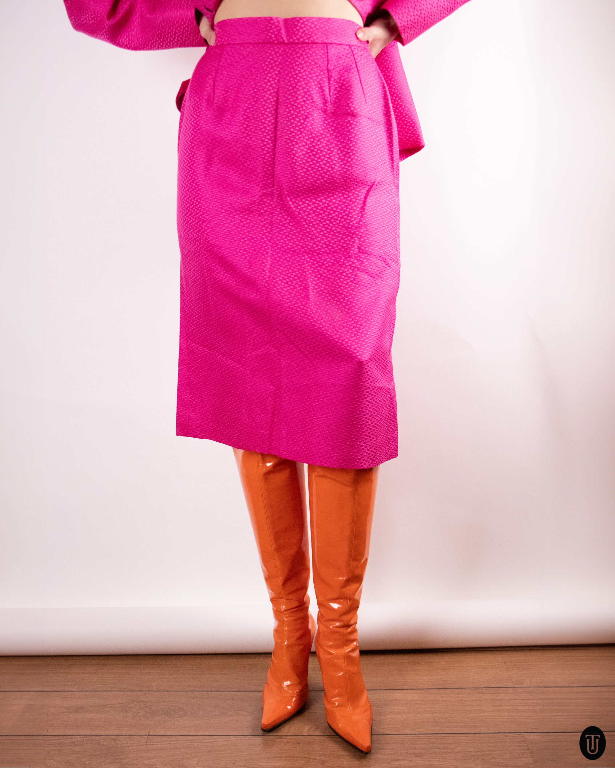 80's Yves Saint Laurent Cotton Silk Ensemble M