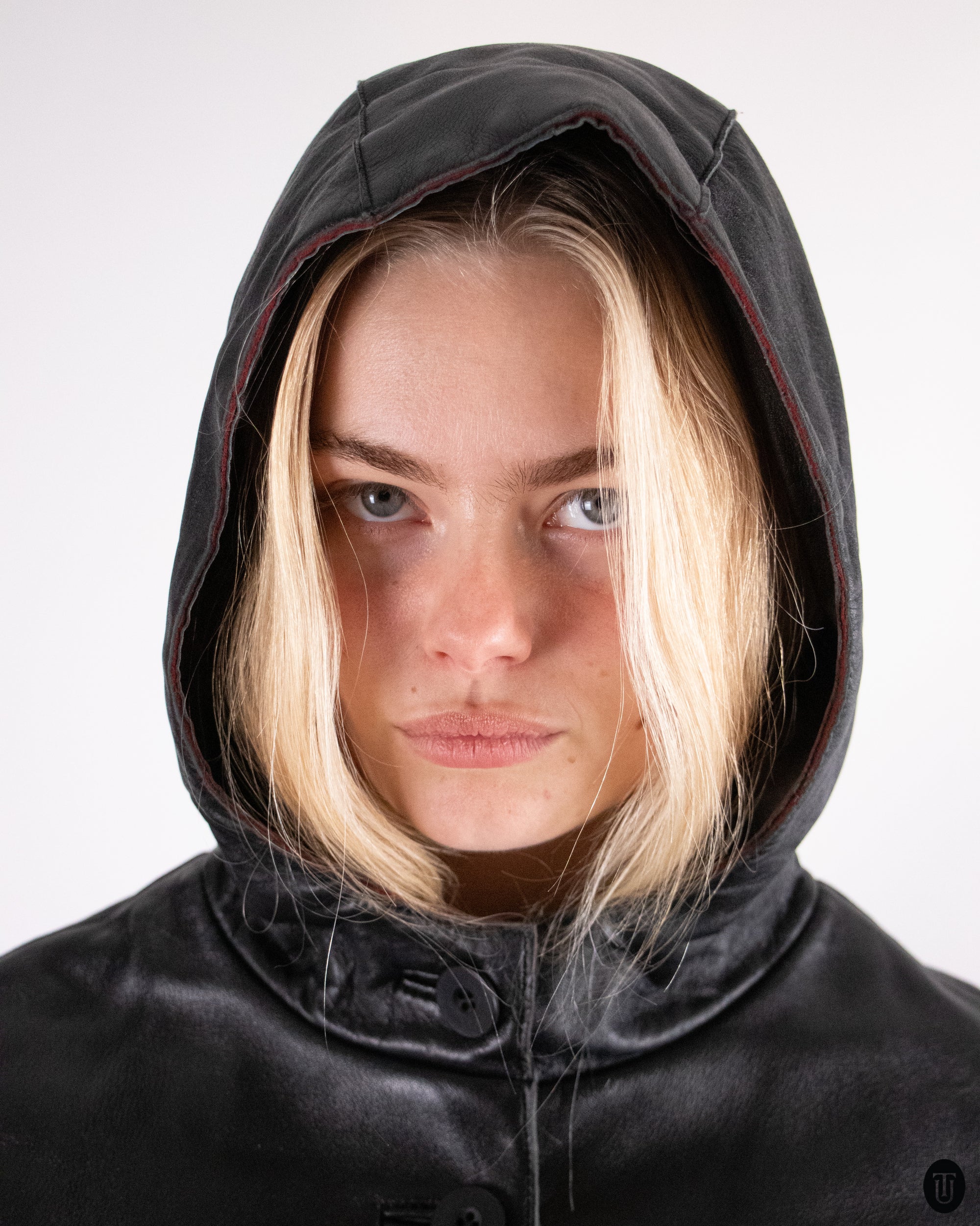 00's Levi's Hooded Leather Jacket M