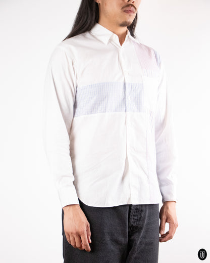 00's Comme des Garçons Patchwork Cotton Shirt XS