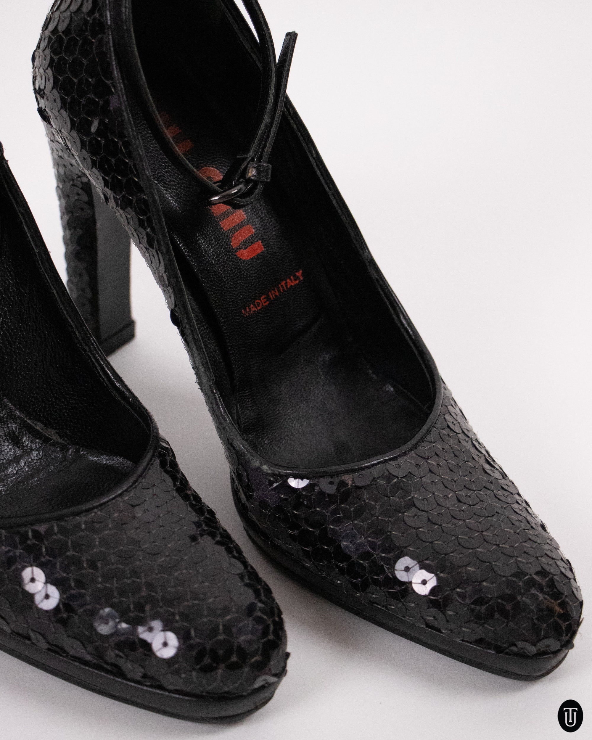 00's Miu Miu Sequin Mary Jane Pumps 34