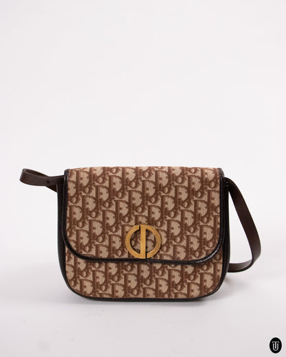 70's Dior Trotter Canvas Shoulder Bag