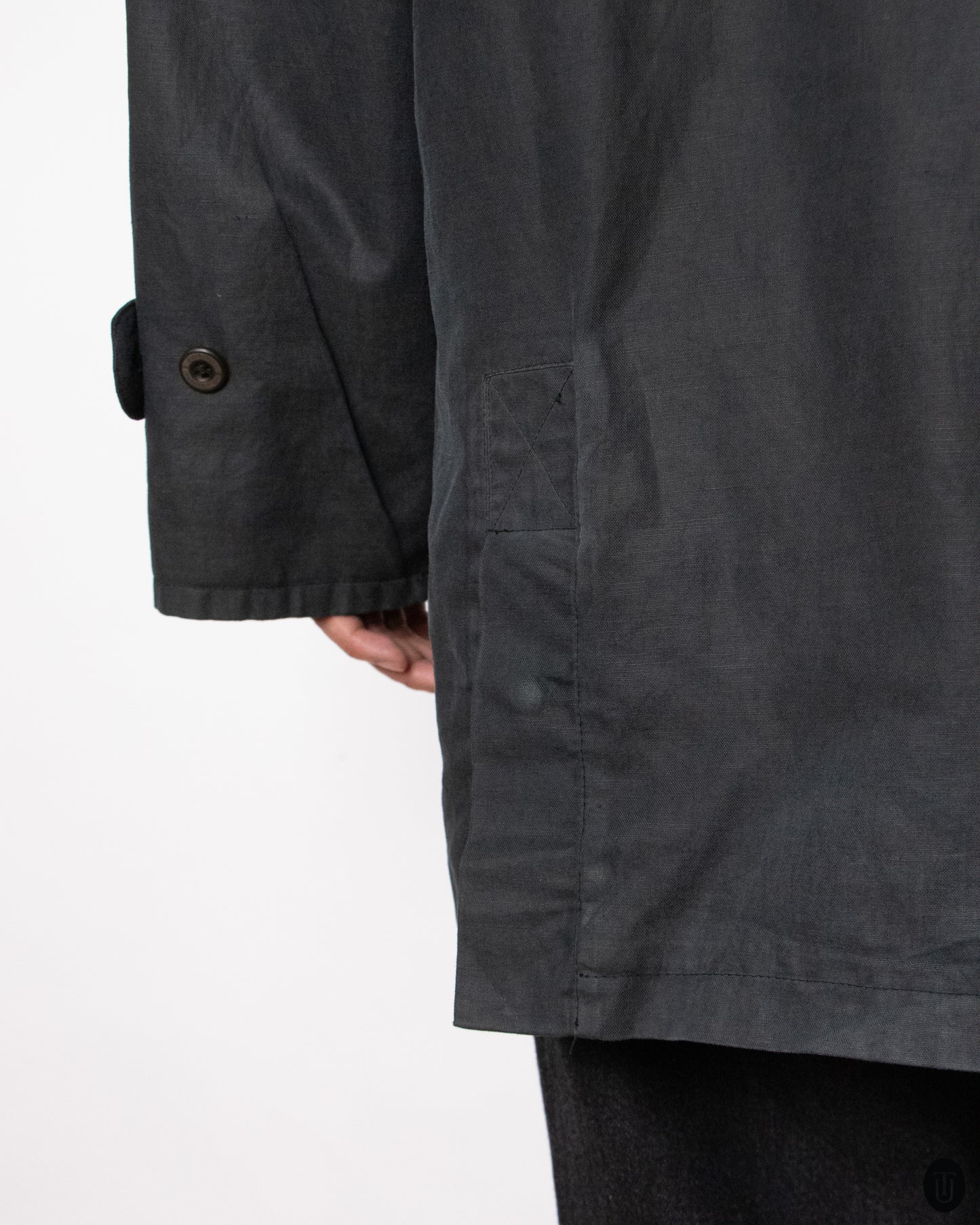 80's Burberry Cotton and Linen Field Jacket XL