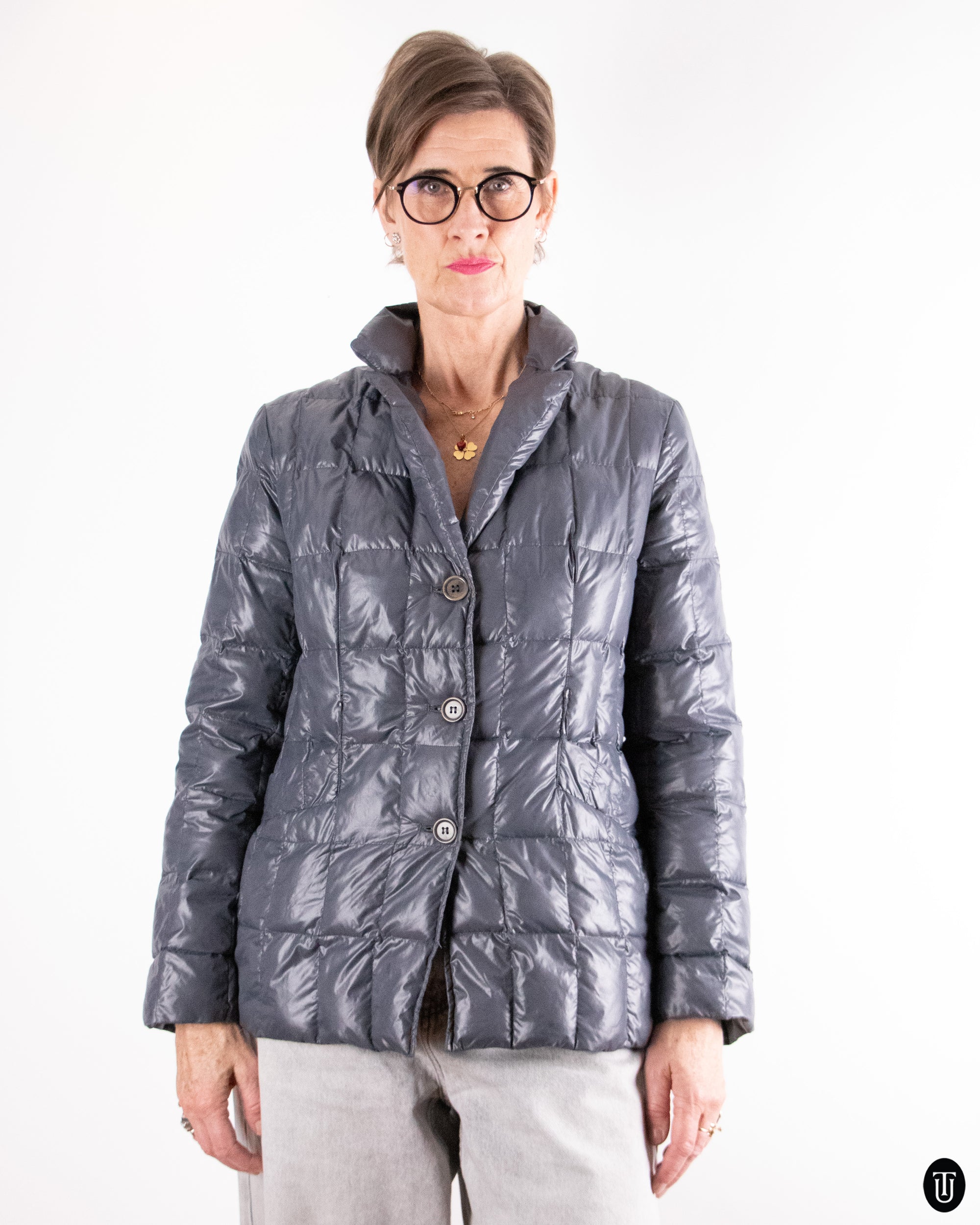 00's Aspesi Glossy Quilted Puffer Jacket L