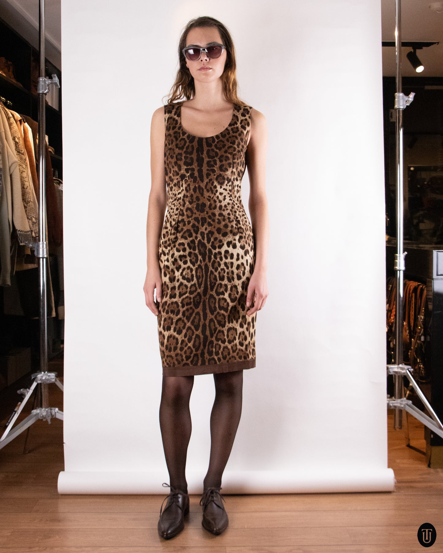 90's Dolce & Gabbana Leopard Print Dress L