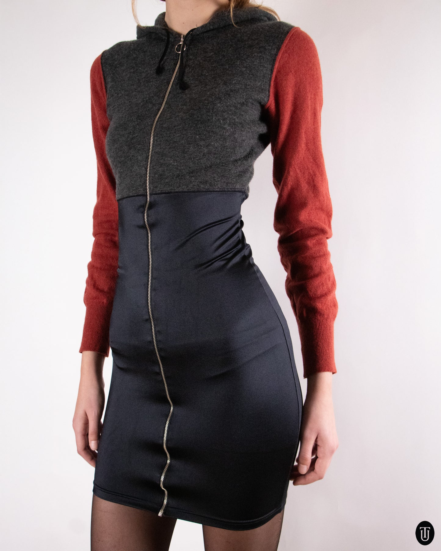 90's Jean Paul Gaultier Hooded Zip Dress S