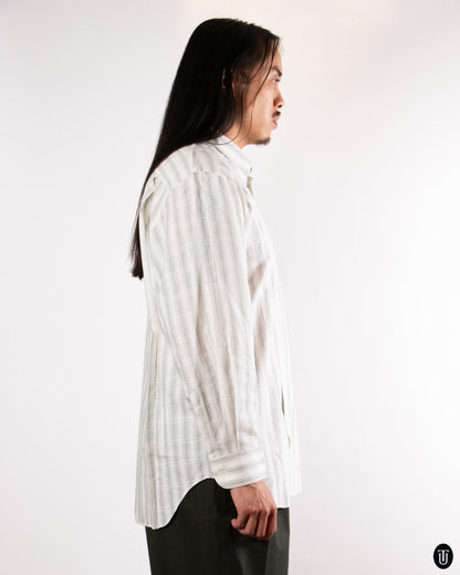 80's Giorgio Armani Srtiped Cotton Shirt L