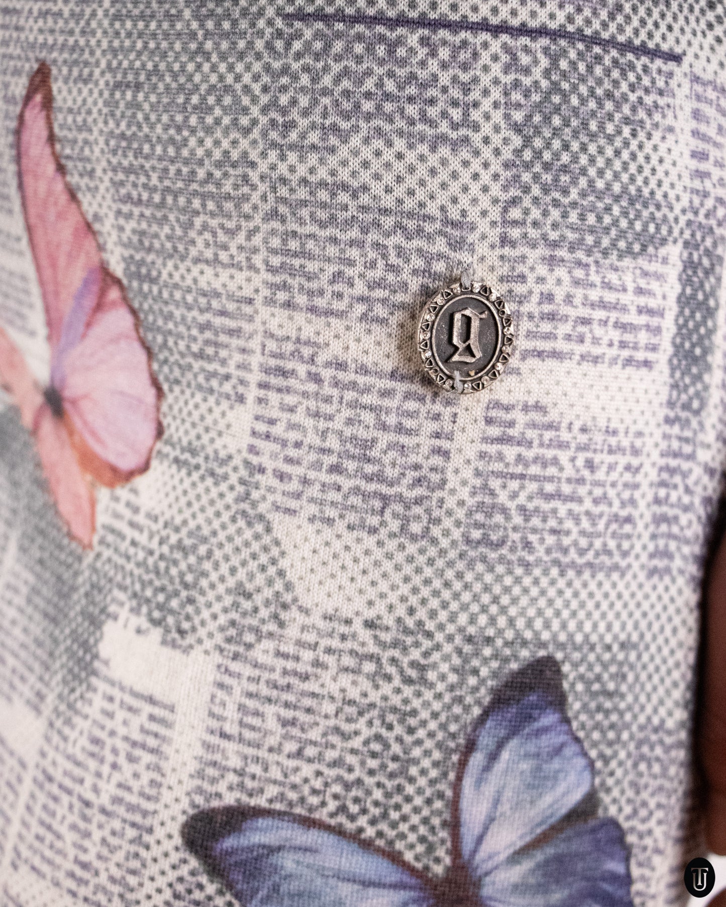 00's John Galliano Newspaper Print Wool Dress M