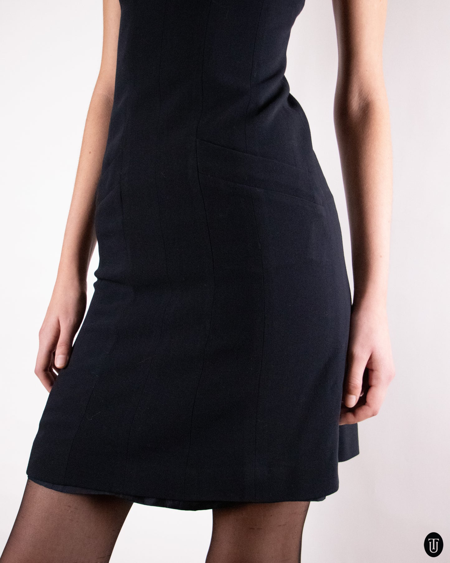 90's Chanel Wool Dress with Silk Lining XS