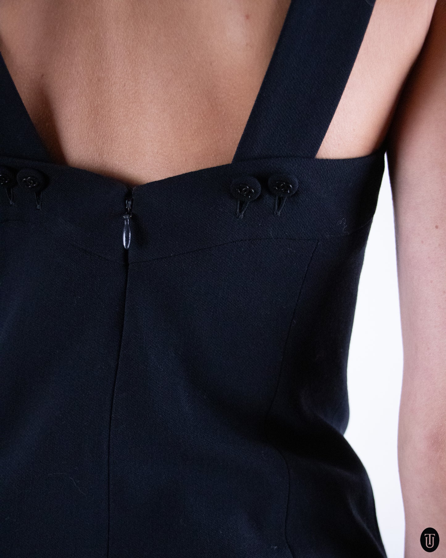 90's Chanel Wool Dress with Silk Lining XS