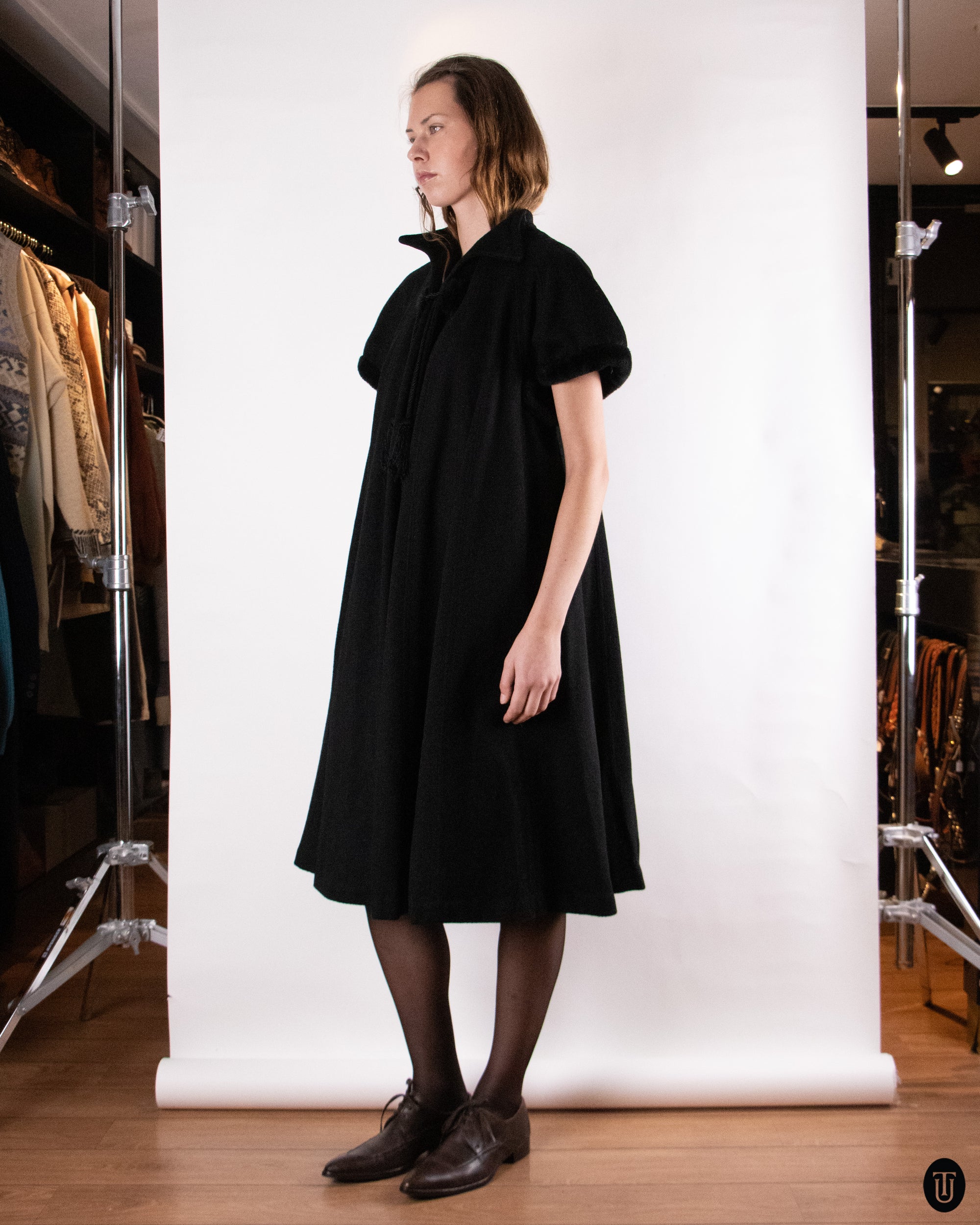 40's Vintage Wool Cape S