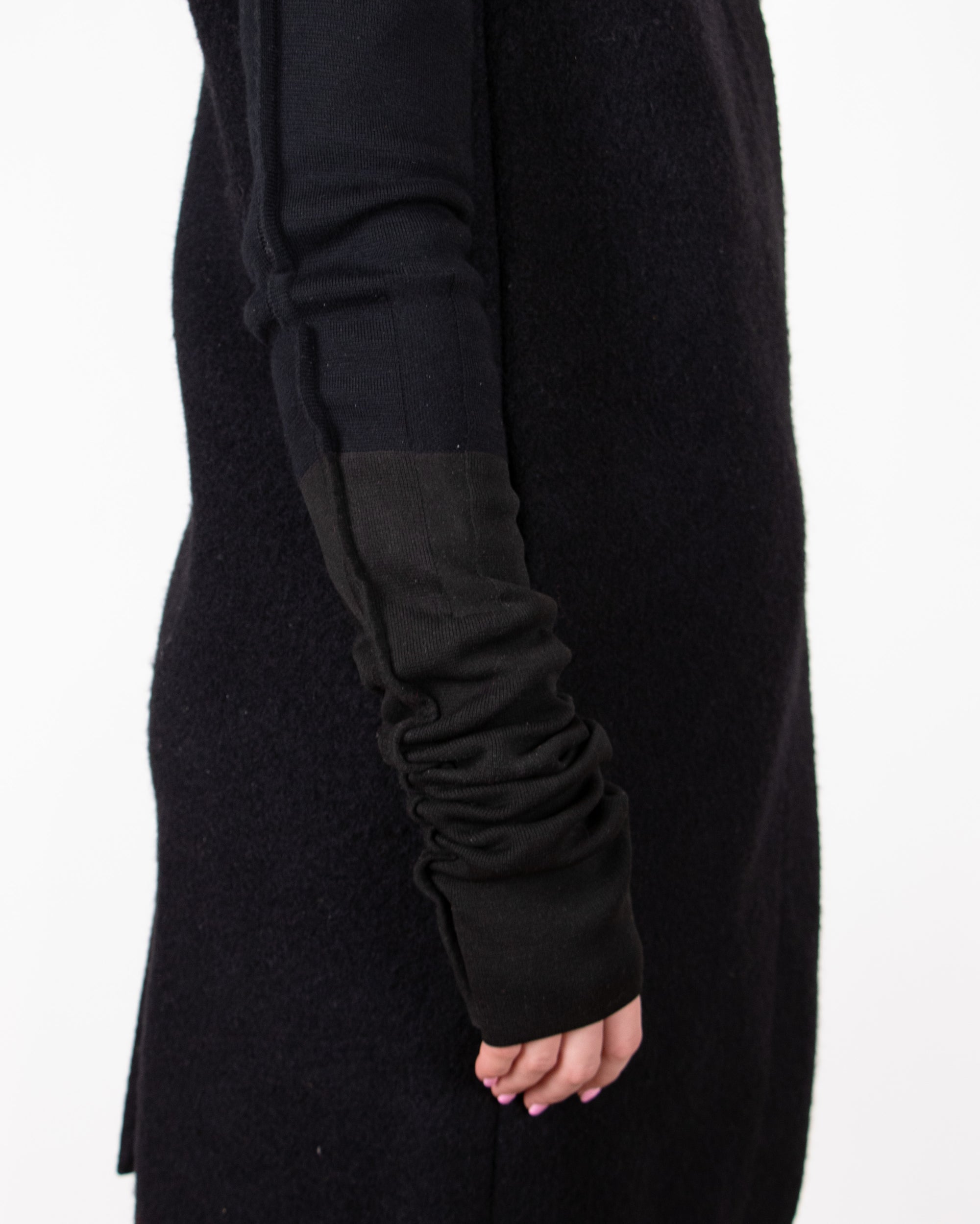 2000s Rick Owens Black Wool Coat M