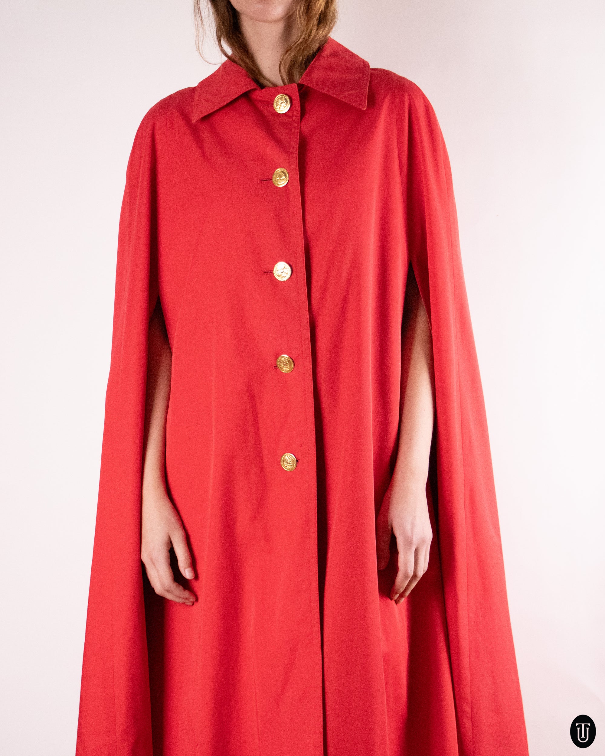 70's Acquascotum Red Cape M