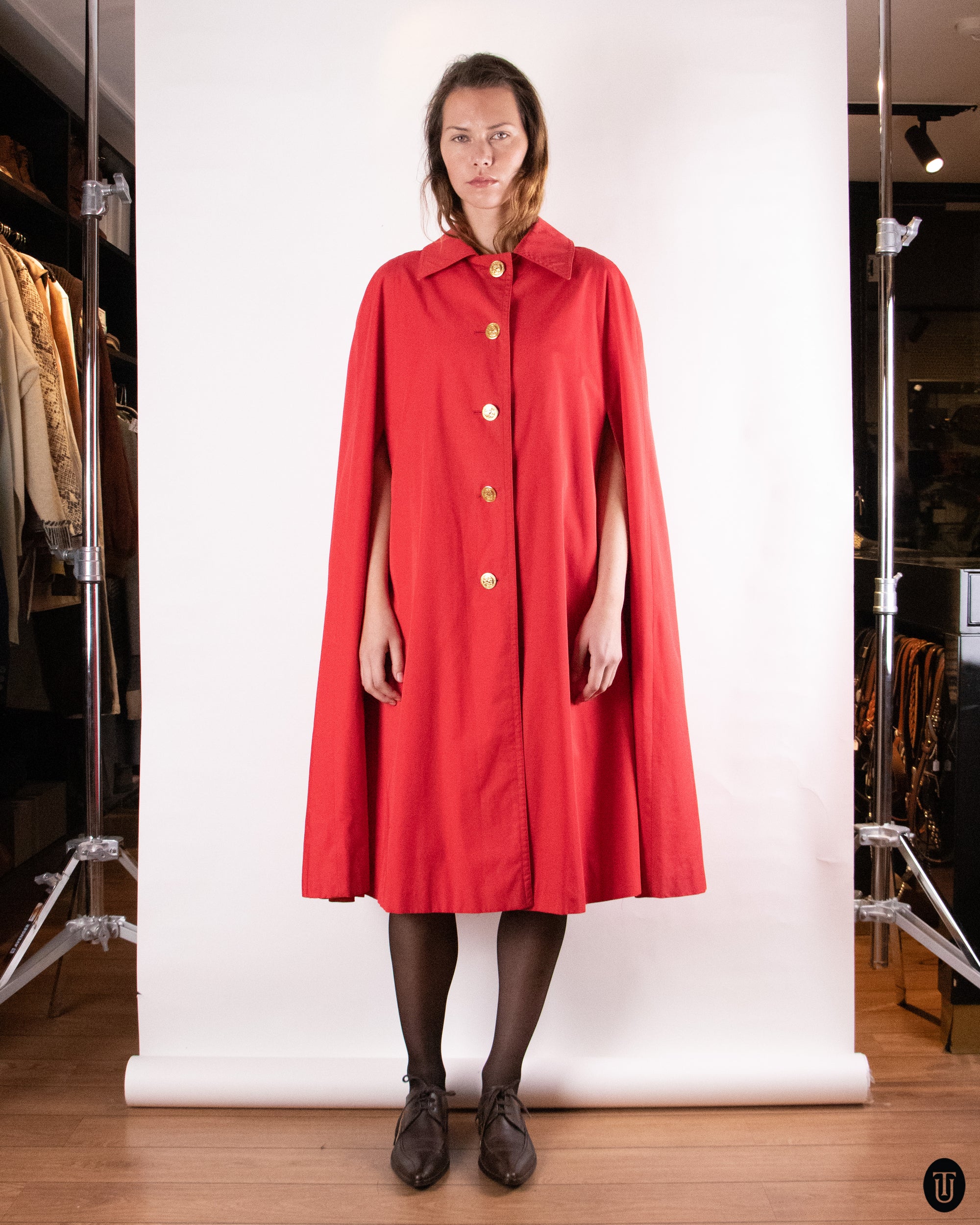 70's Acquascotum Red Cape M