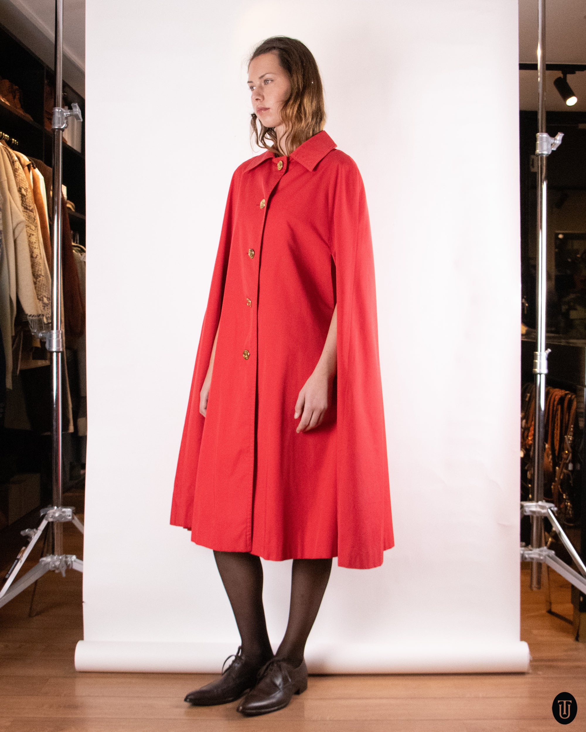 70's Acquascotum Red Cape M