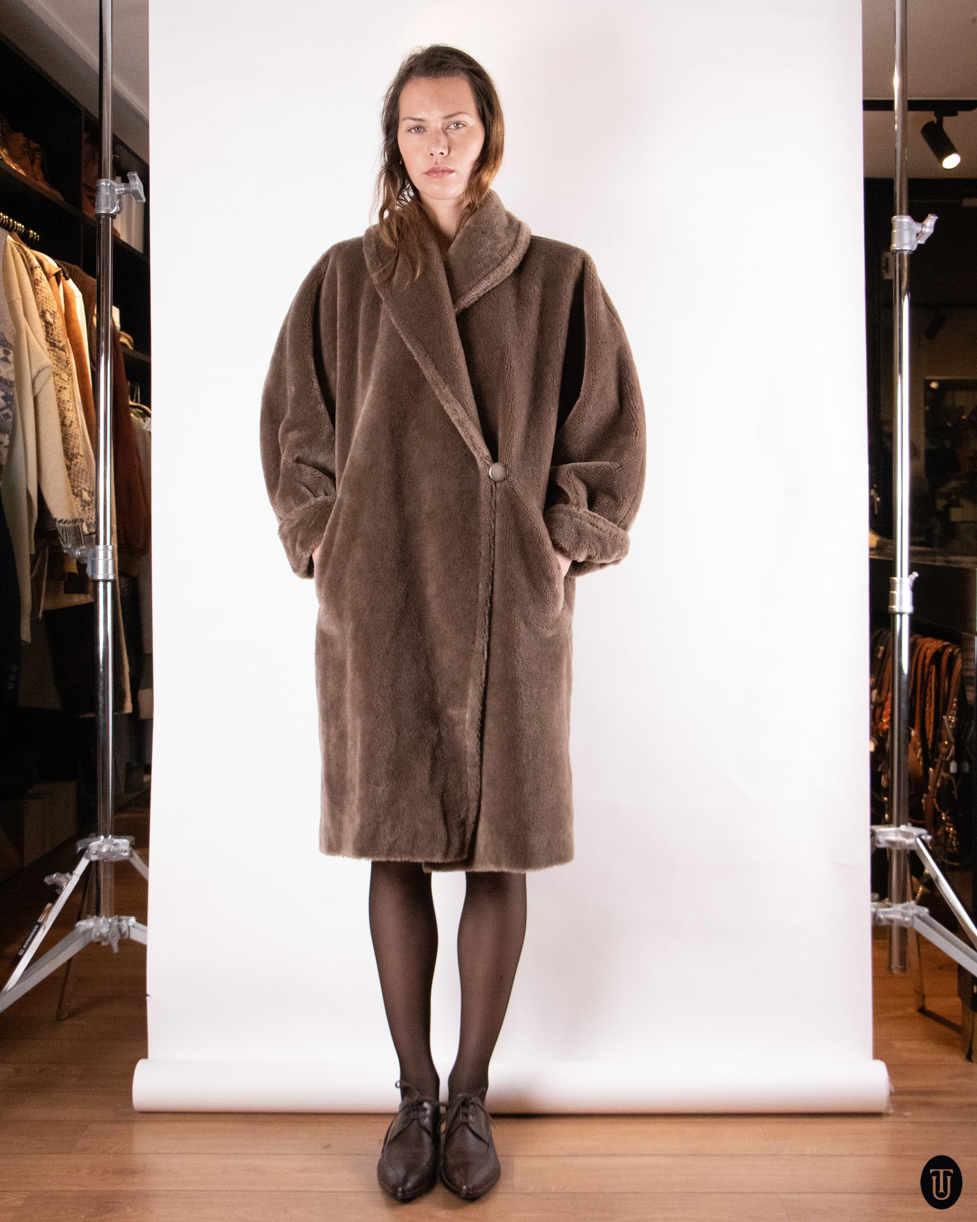 90's Max Mara Teddy Bear Coat L