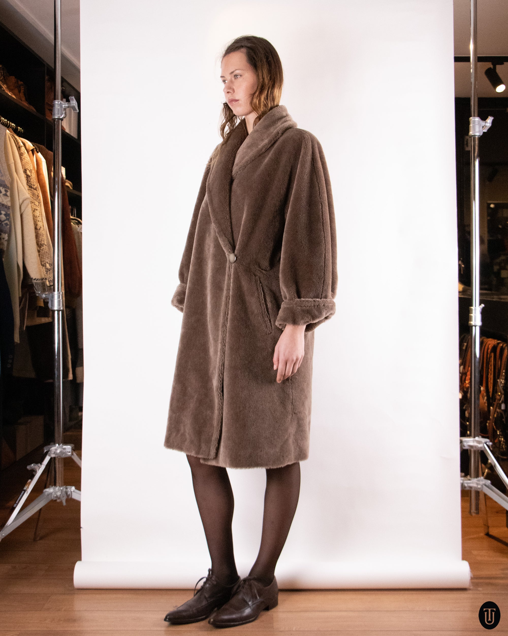 90's Max Mara Teddy Bear Coat L