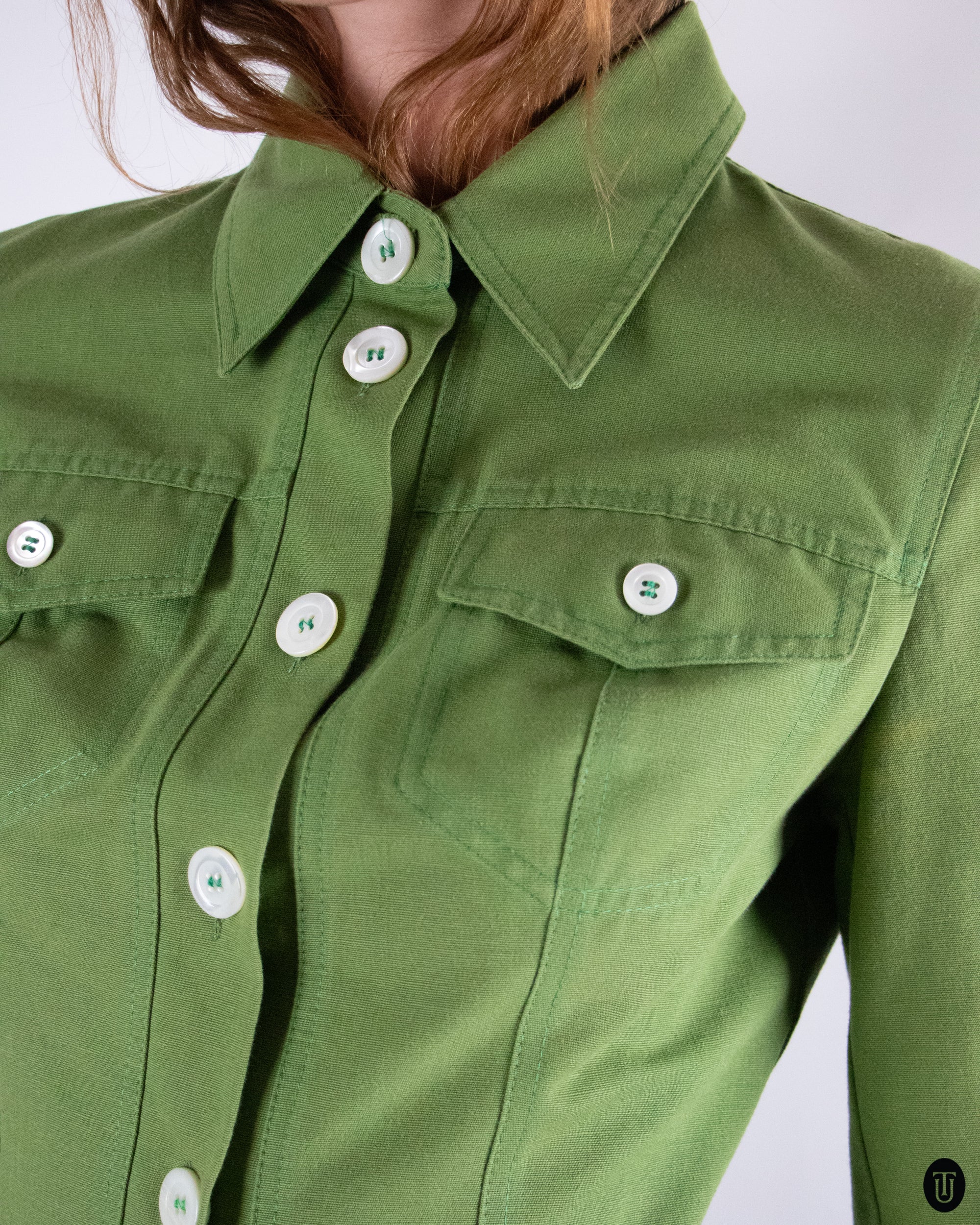 00's Dolce & Gabbana Green Cotton Jacket S