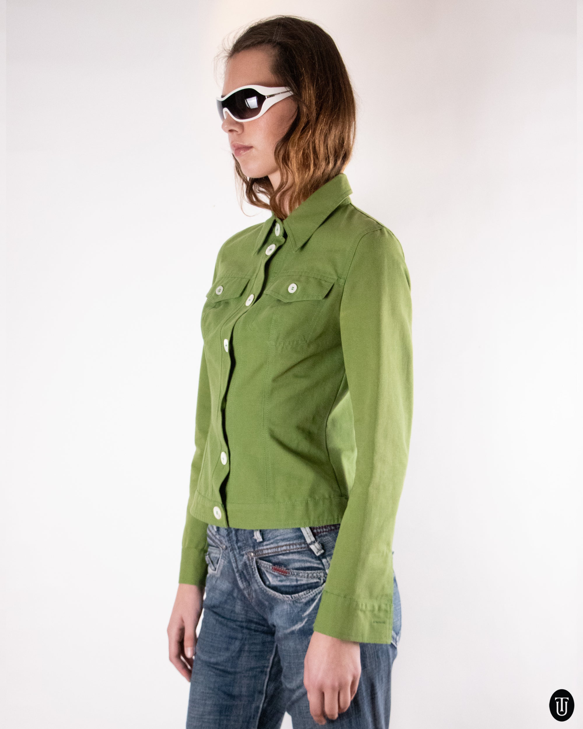 00's Dolce & Gabbana Green Cotton Jacket S