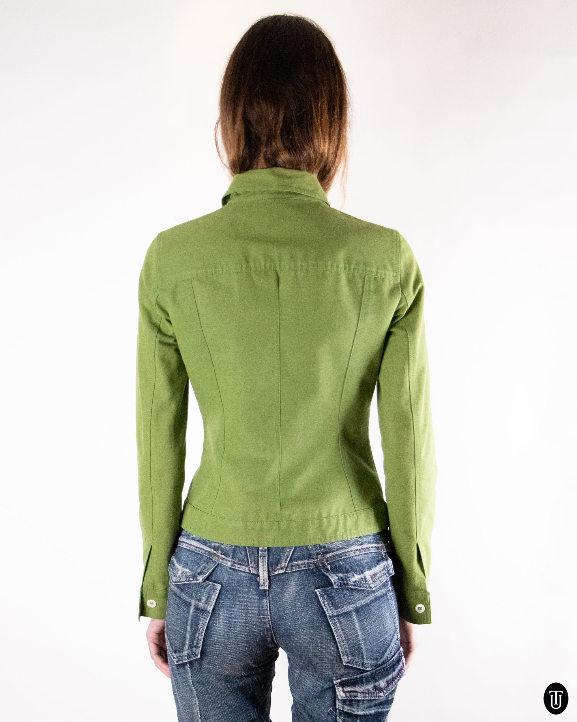 00's Dolce & Gabbana Green Cotton Jacket S