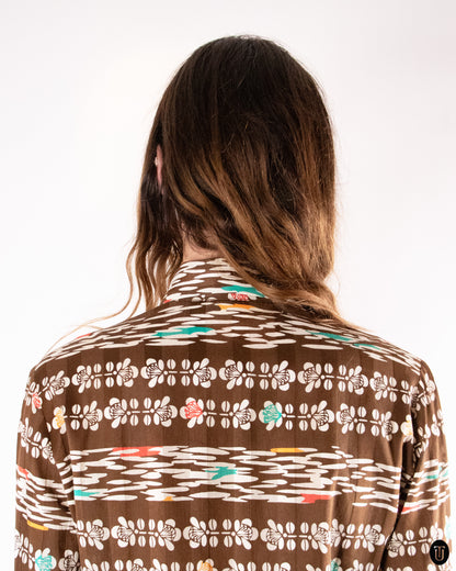 70's Lanvin Printed Cotton Shirt S