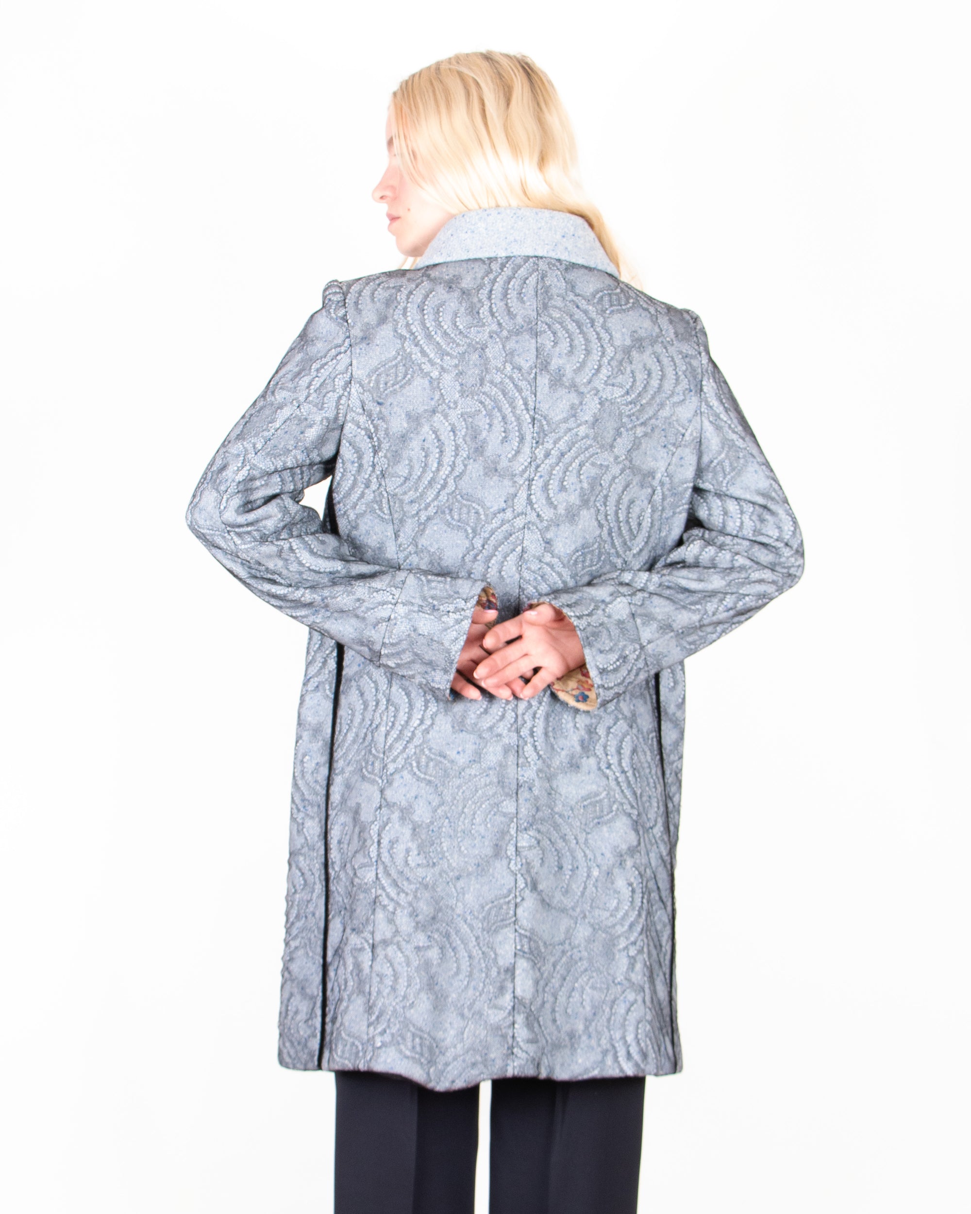 2000s Christian Lacroix Coat with Lace Overlay M