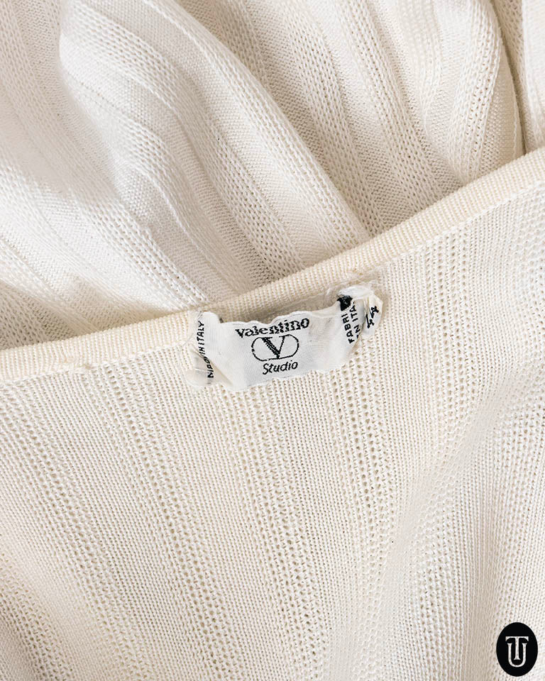 1980s Valentino Rib Knit Zipper jumper S