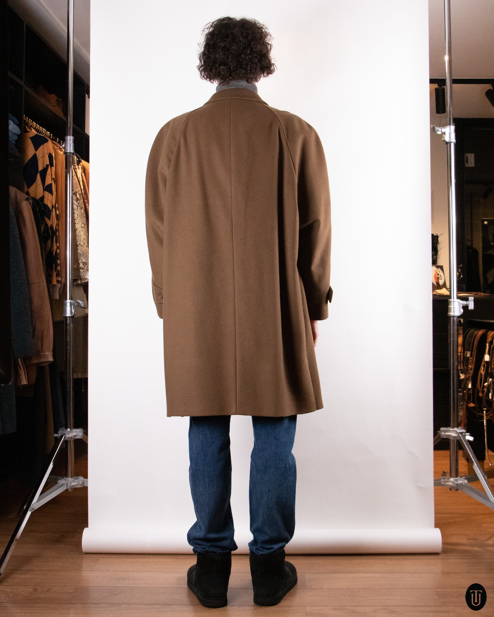 70's Italian Wool Coat L