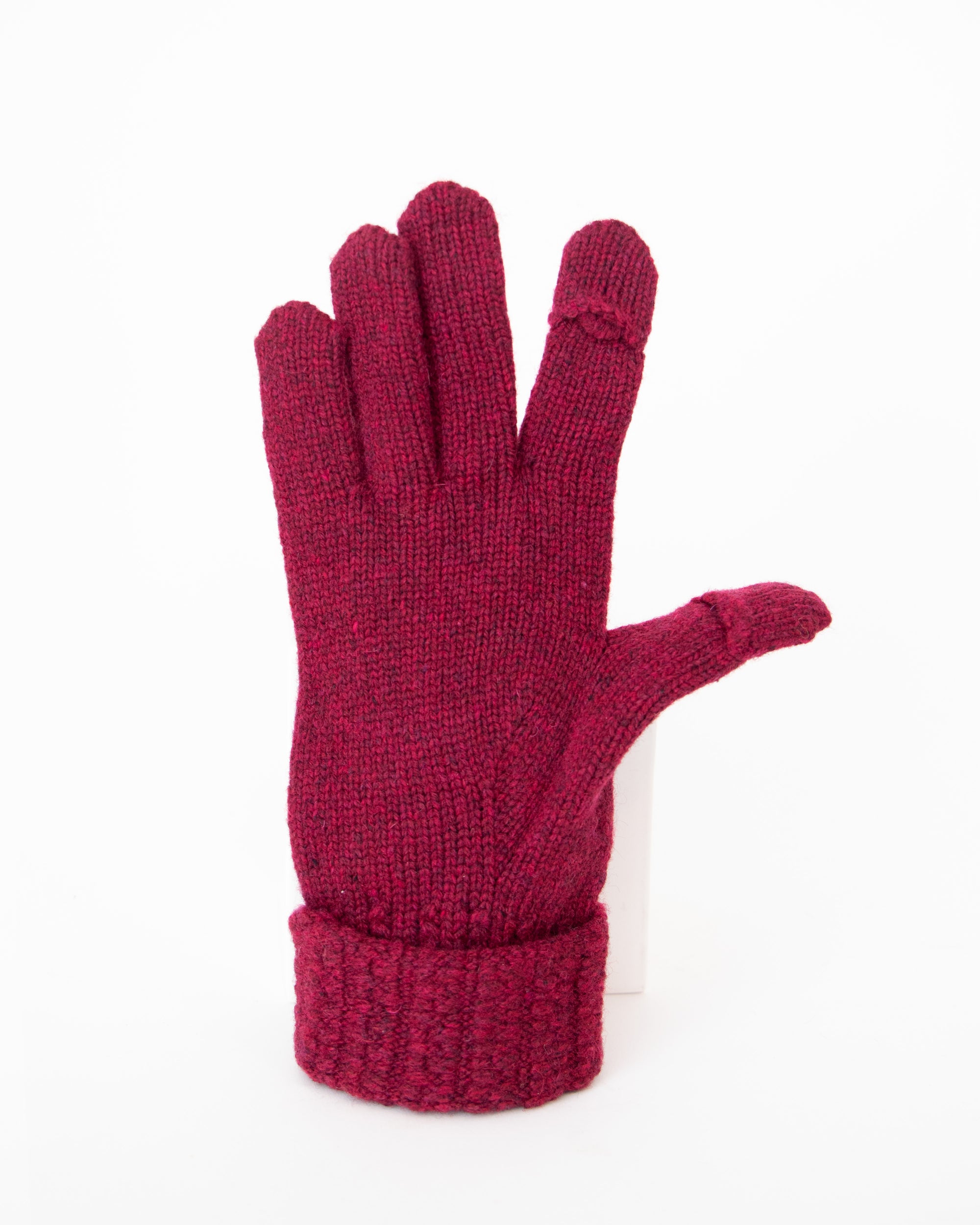 Vivienne Westwood Dark Red Gloves With Embroidered Logo S