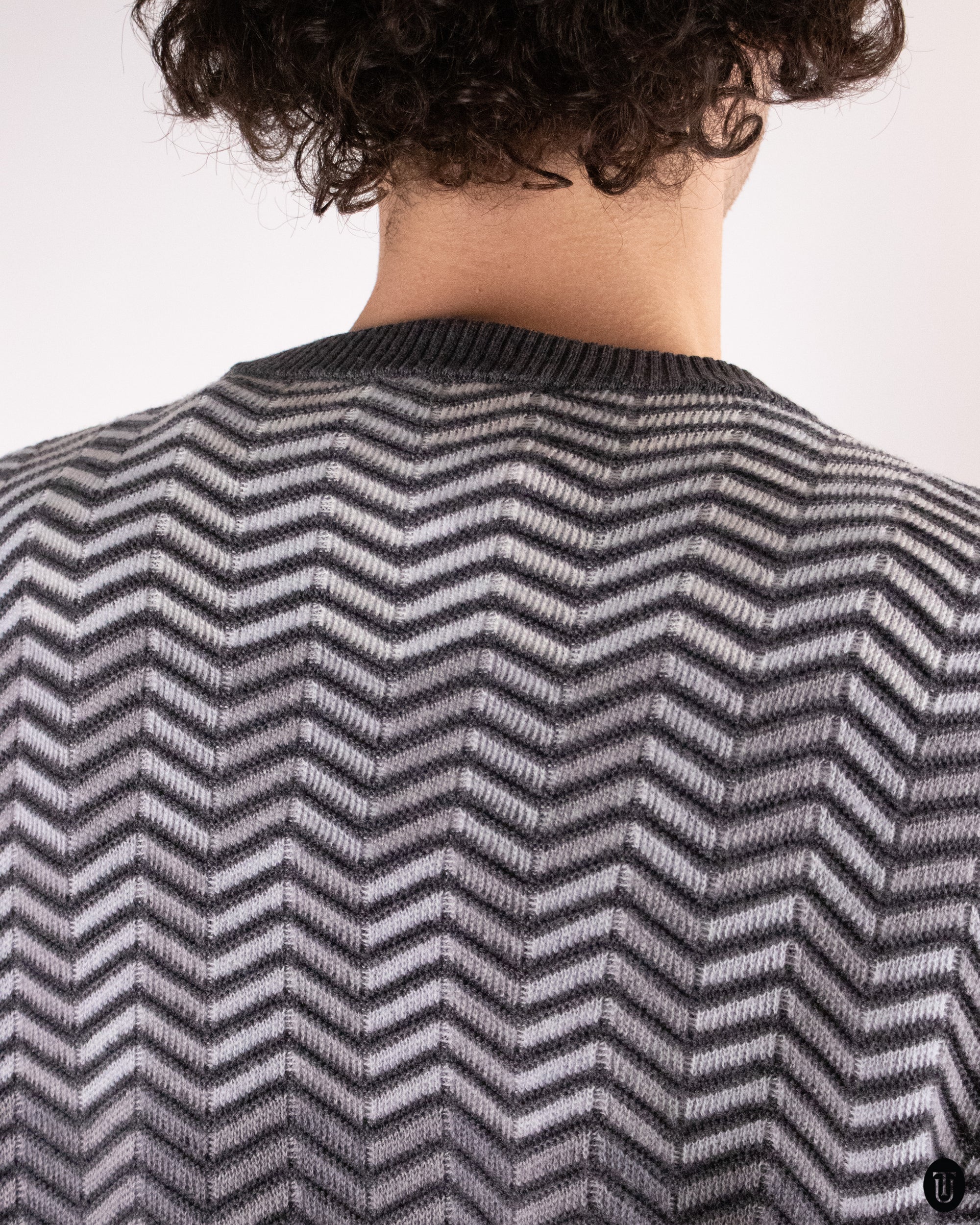 00's Missoni Grey Tone Zig Zag Knit L