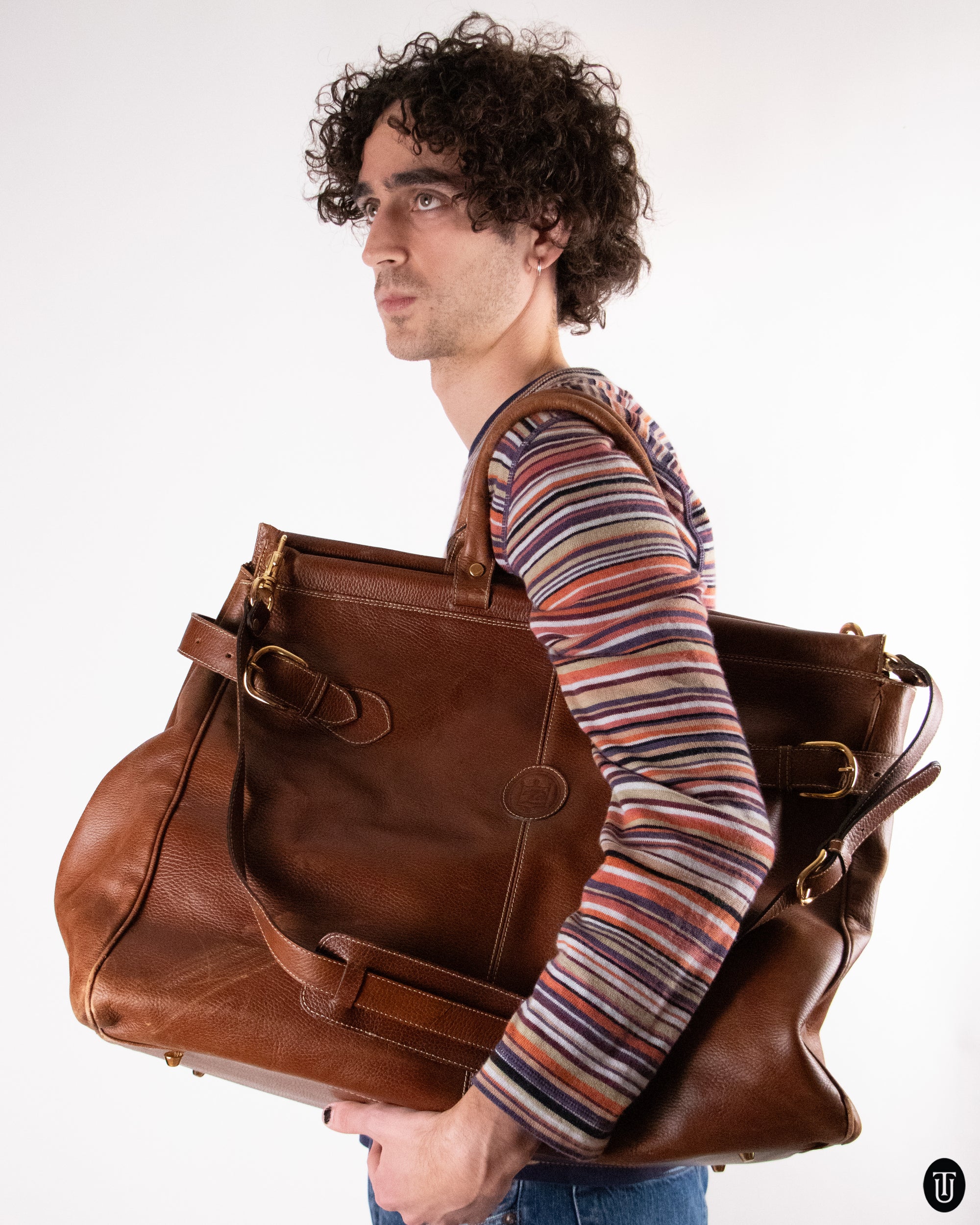 70's Bol Perdix Leather Weekend Bag