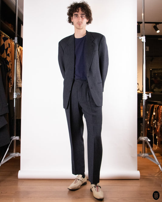 90's Giorgio Armani Black Label Wool Blend Suit L