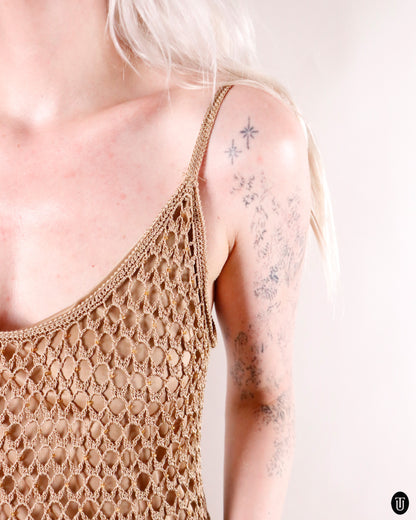90's Mesh Summer Midi Dress S