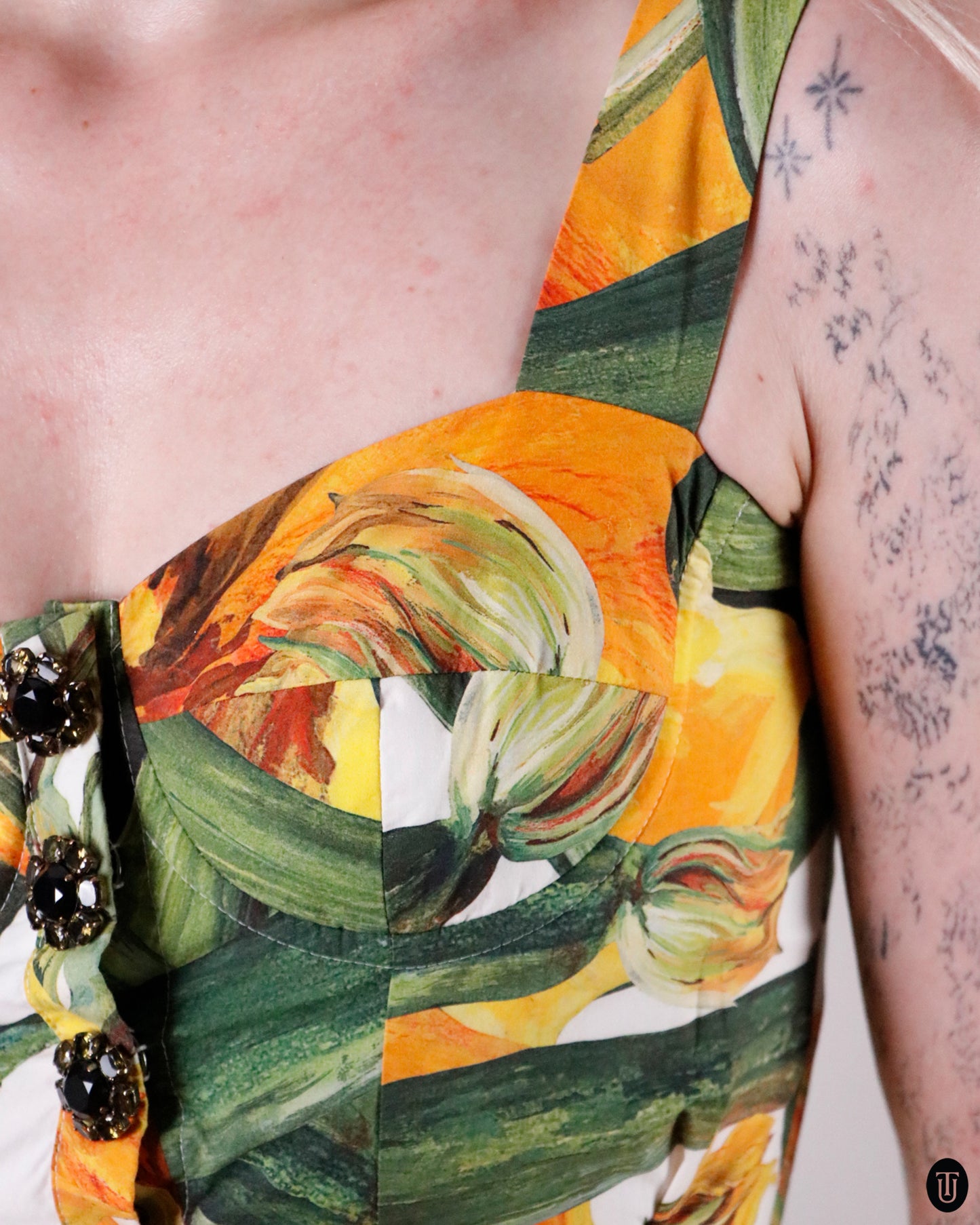 SS12 Dolce & Gabbana Zucchini Flower Print Jumpsuit S