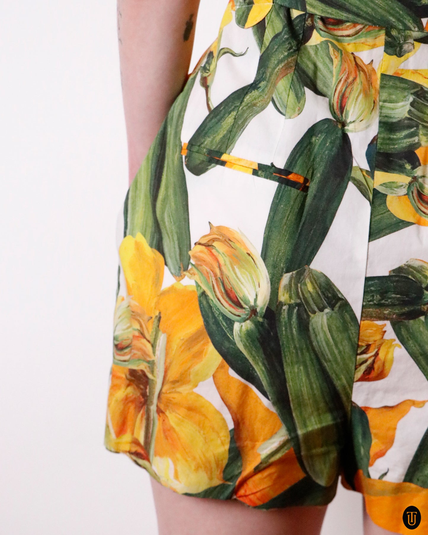 SS12 Dolce & Gabbana Zucchini Flower Print Jumpsuit S