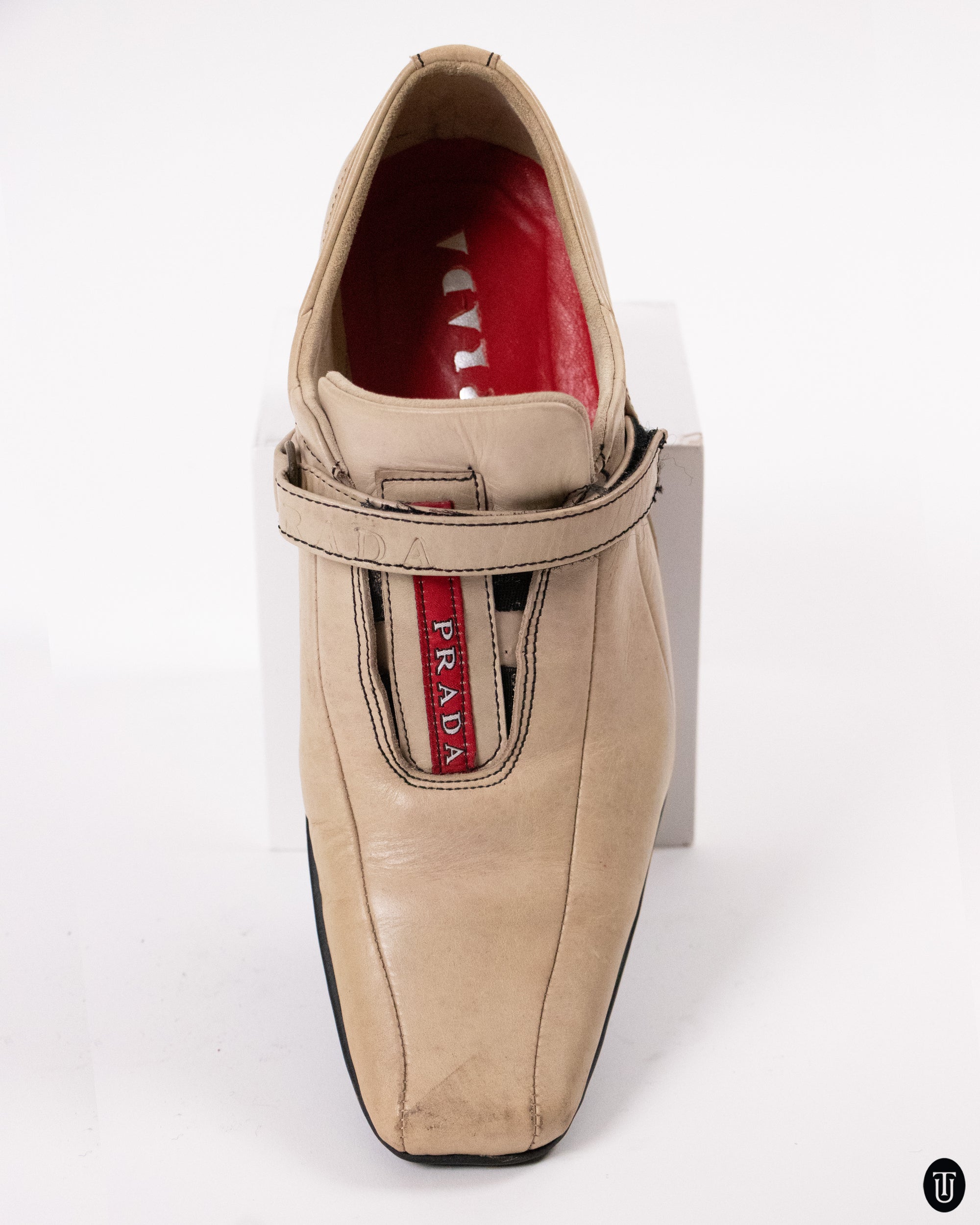 00's Prada Leather Driving Shoes 42